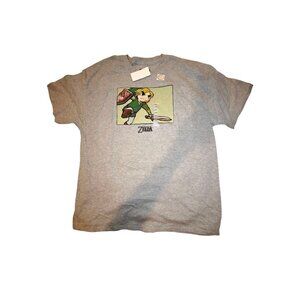 The Legend Of Zelda The Wind Waker Men's XL Gray Cotton Nintendo T Shirt New